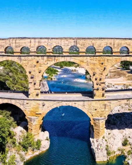 Nimes France roman aqueduct