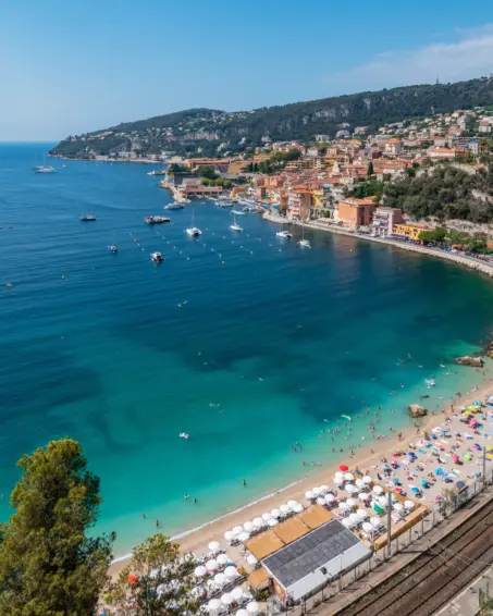 Villefranche back and sea