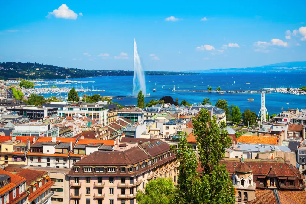 Geneva city and lake
